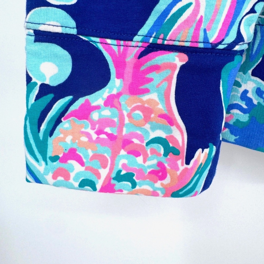 Lilly Pulitzer Full Zip Jacket XL Bright Colorful Koi Fish Print Vacation Summer - Picture 8 of 16